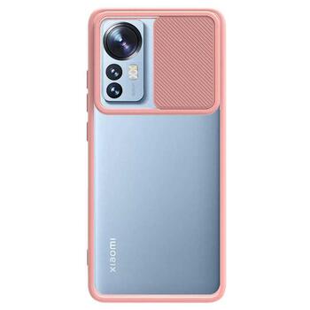 Microsonic Xiaomi Mi 12 Kılıf Slide Camera Lens Protection Pembe