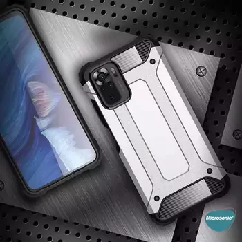 Microsonic Xiaomi Poco M5s Kılıf Rugged Armor Mavi