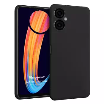 Microsonic Matte Silicone Infinix Hot 30i Kılıf Siyah