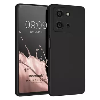 Microsonic Matte Silicone Vivo Y28 Kılıf Siyah