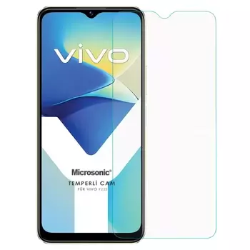 Microsonic Vivo Y22S Tempered Glass Cam Ekran Koruyucu