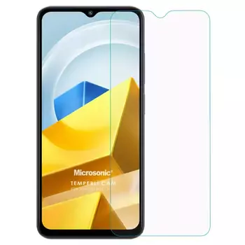 Microsonic Xiaomi Poco M5 Tempered Glass Cam Ekran Koruyucu