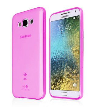 CaseUp Samsung Galaxy E7 Kılıf Transparent Soft Pembe