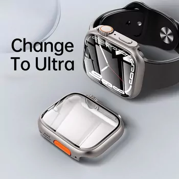 Microsonic Apple Watch SE 3 44mm Kılıf Apple Watch Ultra Dönüştürücü Ekran Koruyucu Kasa Yıldız Işığı