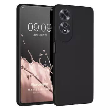 Microsonic Matte Silicone Oppo A60 Kılıf Siyah