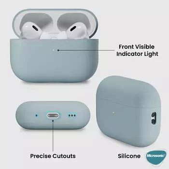 Microsonic AirPods Pro 2.Nesil Kılıf Mat Silikon Siyah