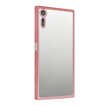 CaseUp Sony Xperia XZ Lazer Kesim Silikon Kılıf Rose Gold