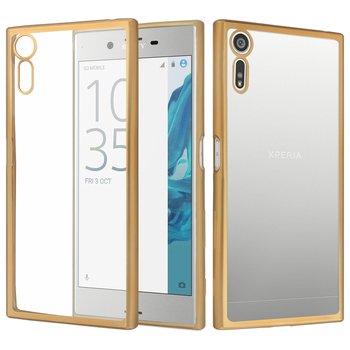 CaseUp Sony Xperia XZ Lazer Kesim Silikon Kılıf Gold