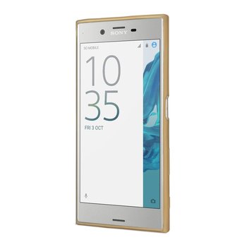 CaseUp Sony Xperia XZ Lazer Kesim Silikon Kılıf Gold