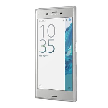 CaseUp Sony Xperia XZ Lazer Kesim Silikon Kılıf Gümüş