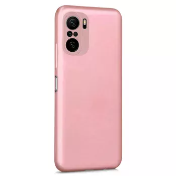 Microsonic Matte Silicone Xiaomi Redmi K40 Kılıf Rose Gold