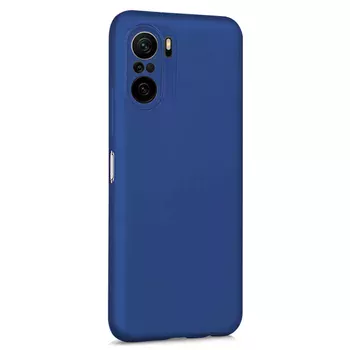 Microsonic Matte Silicone Xiaomi Redmi K40 Kılıf Lacivert