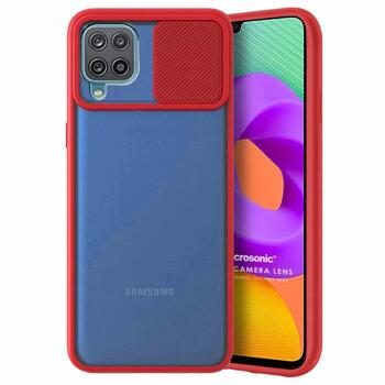 Microsonic Samsung Galaxy M22 Kılıf Slide Camera Lens Protection Sarı