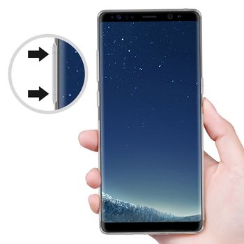 Microsonic Samsung Galaxy Note 8 Kılıf Transparent Soft Mavi