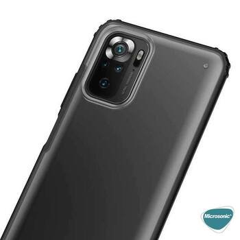 Microsonic Xiaomi Redmi Note 10 Kılıf Frosted Frame Kırmızı