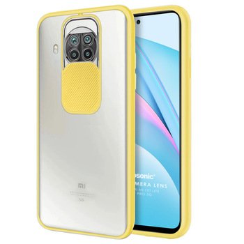 Microsonic Xiaomi Redmi Note 9 Pro 5G Kılıf Slide Camera Lens Protection Sarı