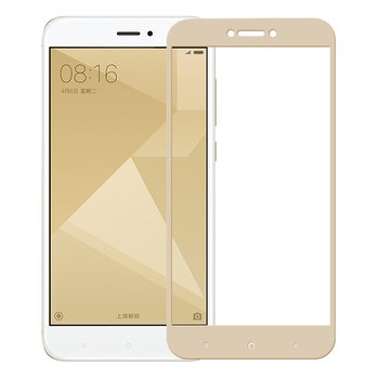 Microsonic Xiaomi Redmi 4X Kavisli Temperli Cam Ekran Koruyucu Film Gold