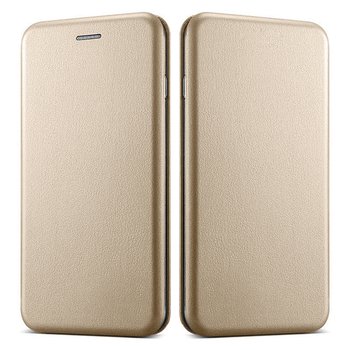 CaseUp Huawei P40 Lite Kılıf Manyetik Stantlı Flip Cover Gold