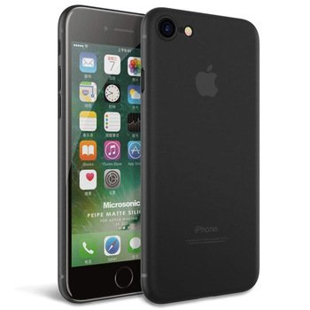 Microsonic Apple iPhone 7 Kılıf Peipe Matte Silicone Siyah