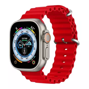 Microsonic Apple Watch Ultra 2 Kordon Ocean Band Kırmızı