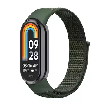 Microsonic Xiaomi Mi Band 9 Hasırlı Kordon Woven Sport Loop Koyu Yeşil