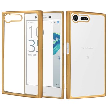 CaseUp Sony Xperia X Compact Lazer Kesim Silikon Kılıf Gold