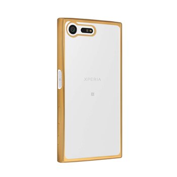 CaseUp Sony Xperia X Compact Lazer Kesim Silikon Kılıf Gold