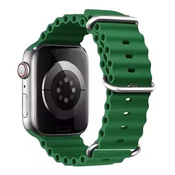 Microsonic Apple Watch SE 3 44mm Kordon Aqua Belt Yeşil