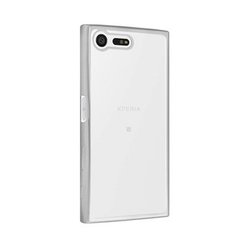 CaseUp Sony Xperia X Compact Lazer Kesim Silikon Kılıf Gümüş