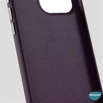 Microsonic Apple iPhone 15 Pro Max Kılıf Metalist Leather Gri