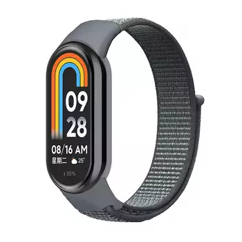 Microsonic Xiaomi Mi Band 9 Hasırlı Kordon Woven Sport Loop Gri