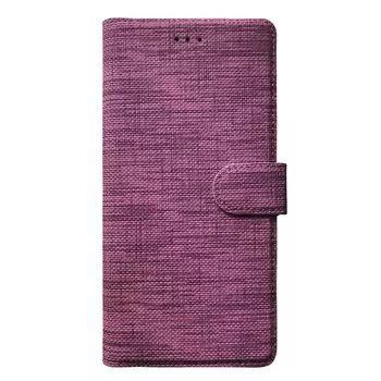 Microsonic Xiaomi Poco M5s Kılıf Fabric Book Wallet Mor