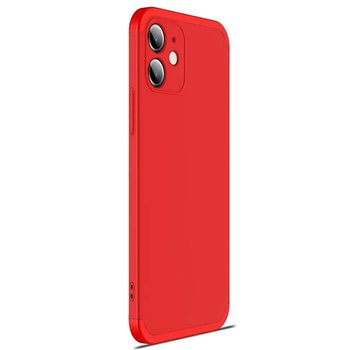 Microsonic Apple iPhone 12 Kılıf Double Dip 360 Protective AYS Kırmızı