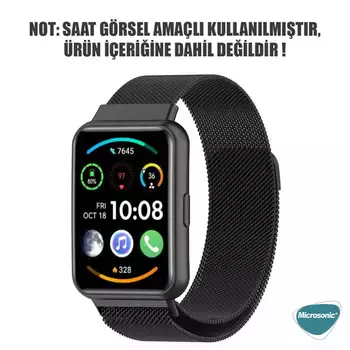 Microsonic Huawei Watch Fit 2 Milanese Loop Kordon Siyah