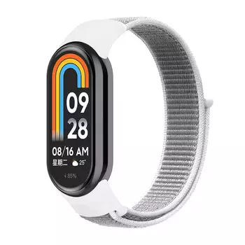 Microsonic Xiaomi Mi Band 9 Hasırlı Kordon Woven Sport Loop Beyaz