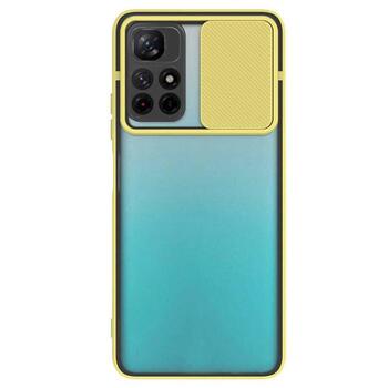 Microsonic Xiaomi Poco M4 Pro Kılıf Slide Camera Lens Protection Sarı