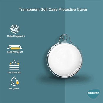 Microsonic Apple AirTag Kılıf Transparent Soft  Şeffaf