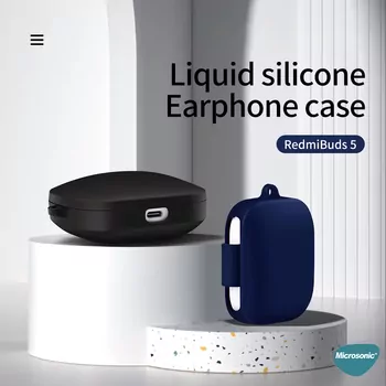 Microsonic Xiaomi Redmi Buds 5 Kılıf Askılı Mat Silikon Sarı