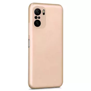 Microsonic Matte Silicone Xiaomi Poco F3 Kılıf Gold