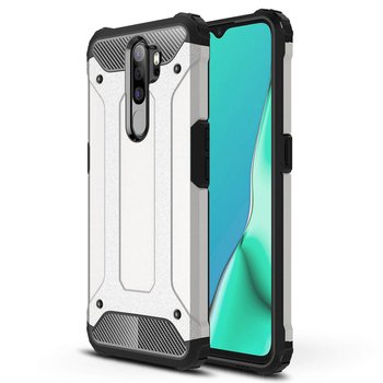 Microsonic Oppo A5 2020 Kılıf Rugged Armor Gümüş