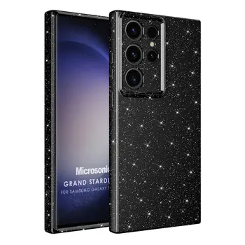 Microsonic Samsung Galaxy S23 Ultra Kılıf Grand Stardust Siyah