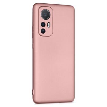 Microsonic Xiaomi Mi 12 Kılıf Matte Silicone Rose Gold