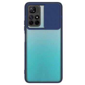 Microsonic Xiaomi Poco M4 Pro Kılıf Slide Camera Lens Protection Lacivert