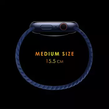 Microsonic Amazfit Bip U Pro Kordon, (Medium Size, 155mm) Braided Solo Loop Band Siyah