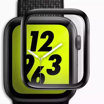 Microsonic Apple Watch Ultra Tam Kaplayan Temperli Cam Ekran Koruyucu Siyah