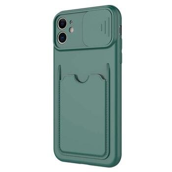 Microsonic Apple iPhone 11 Kılıf Inside Card Slot Koyu Yeşil