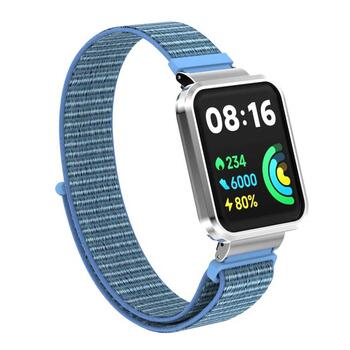 Microsonic Xiaomi Poco Watch Hasırlı Kordon Woven Sport Loop Mavi