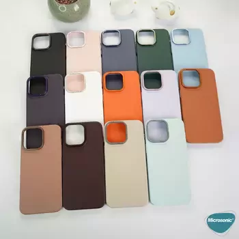 Microsonic Apple iPhone 15 Kılıf Metalist Leather Mavi