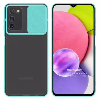 Microsonic Samsung Galaxy A03s Kılıf Slide Camera Lens Protection Turkuaz