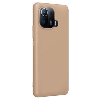 Microsonic Xiaomi Mi 11 Pro Kılıf Matte Silicone Rose Gold